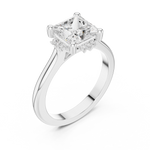 Gold Jewelry L35-123, Princess center stone, White Gold, view 2