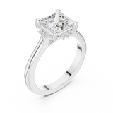 Gold Jewelry L35-123, Princess center stone, White Gold, view 2