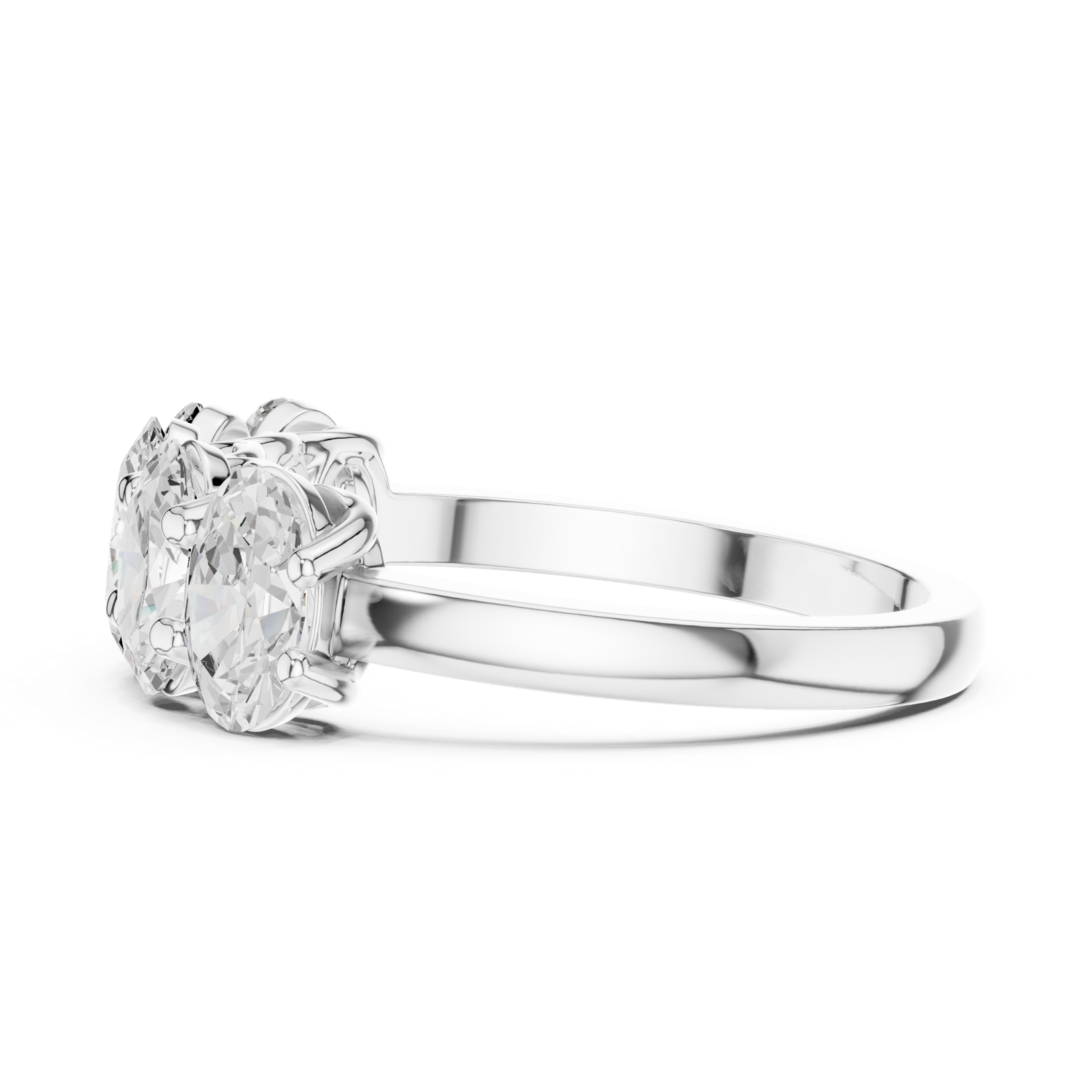 Gold Ring DDLR-1122, White Gold, view 3