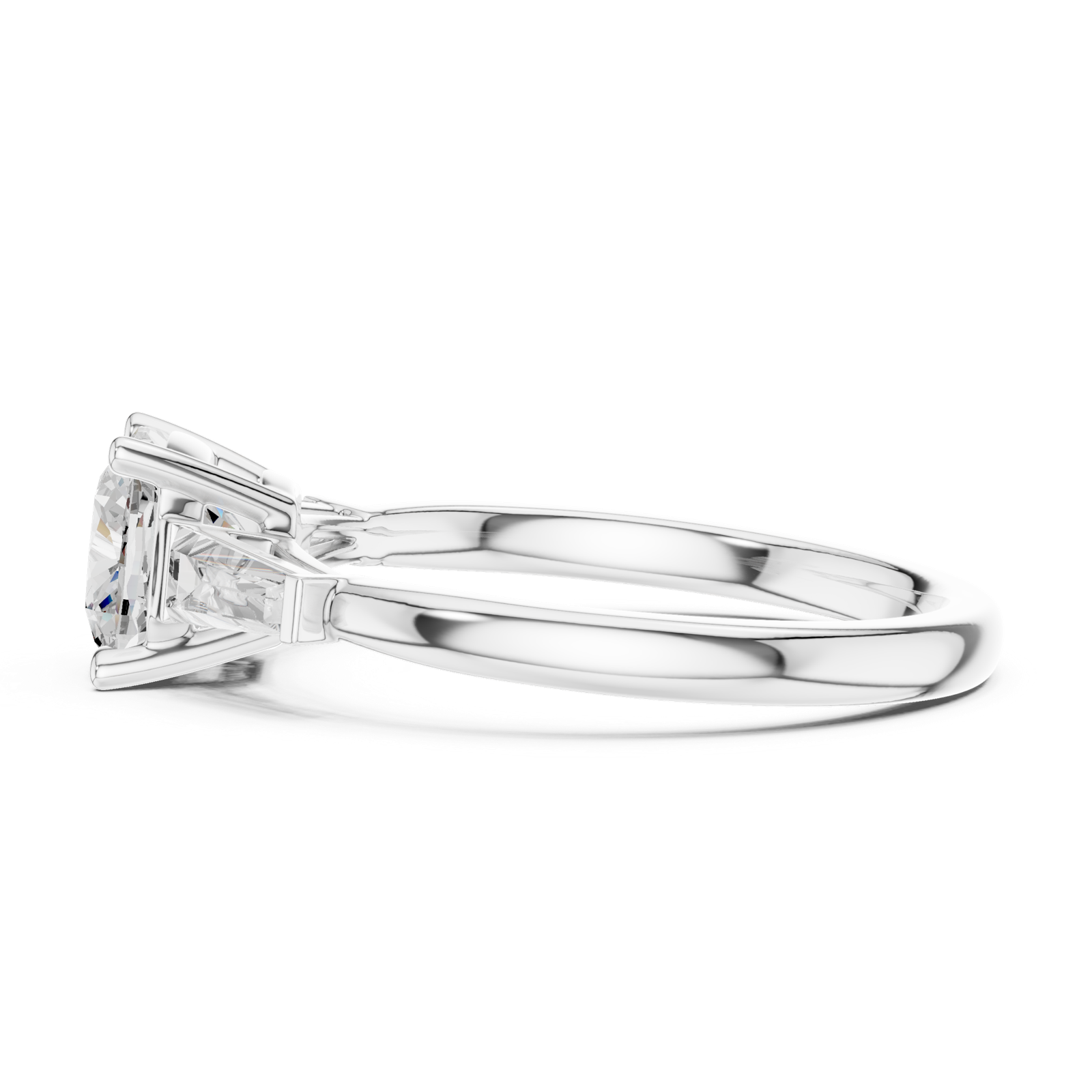 Gold Ring DDLR-921, White Gold, view 3