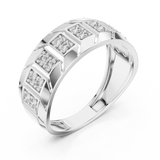 Gold Ring LR-01 (17), White Gold, view 2