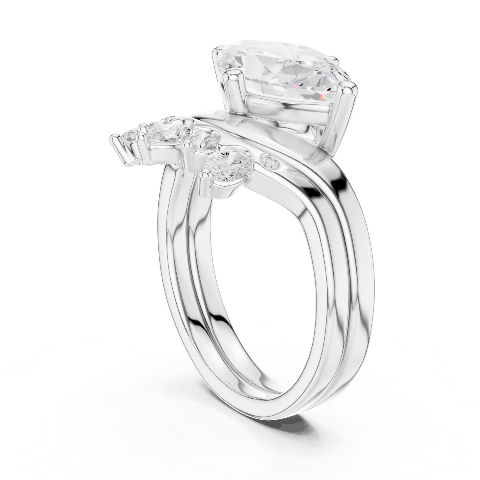 Gold Ring DDLR-444, White Gold