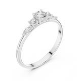 Gold Ring HLR-89, White Gold, view 2