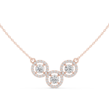 Gold Necklace ALJPD-499, Rose Gold, view 4