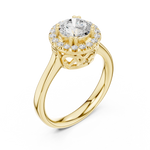 Gold Ring DDLR-649, Yellow Gold, view 2