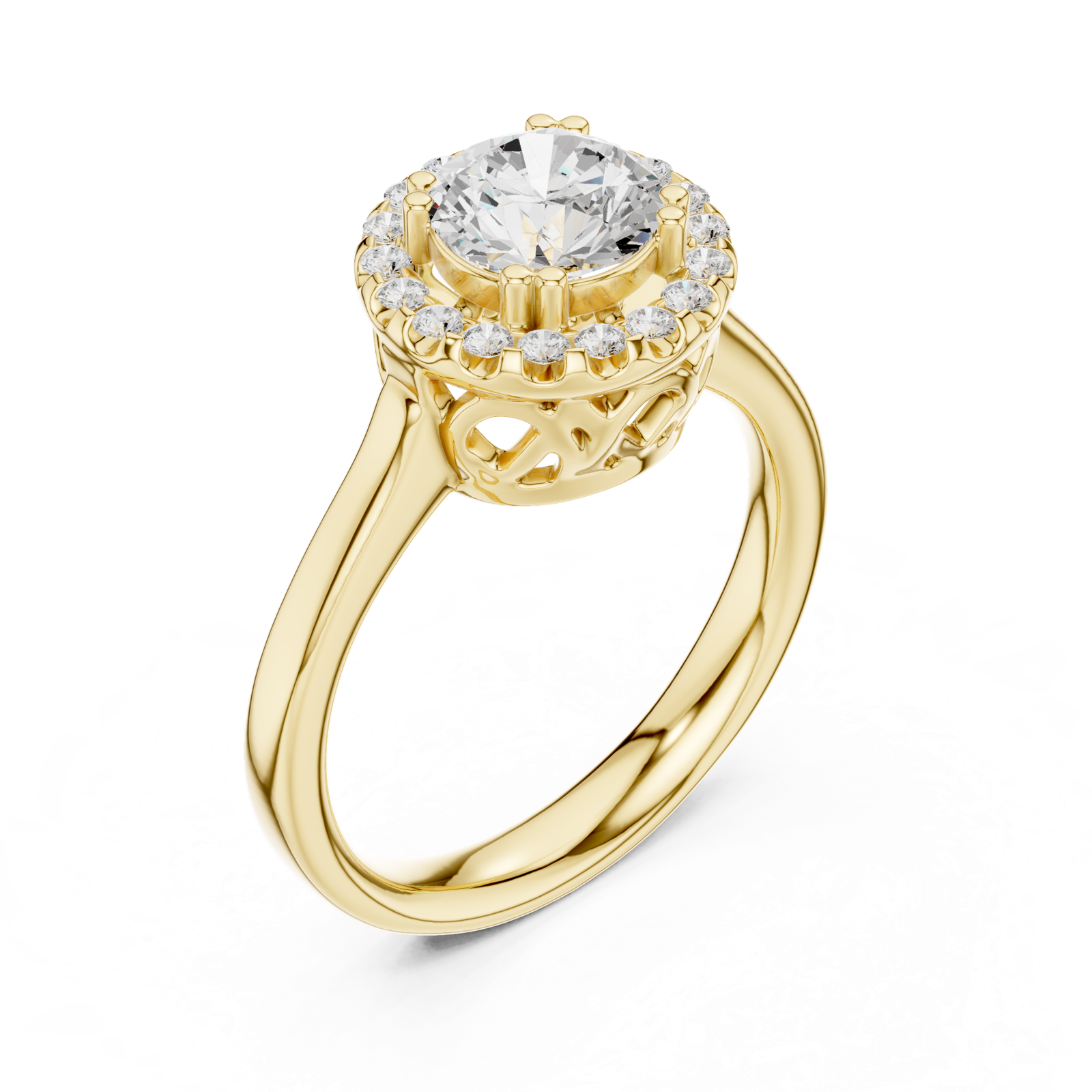 Gold Ring DDLR-649, Yellow Gold, view 2
