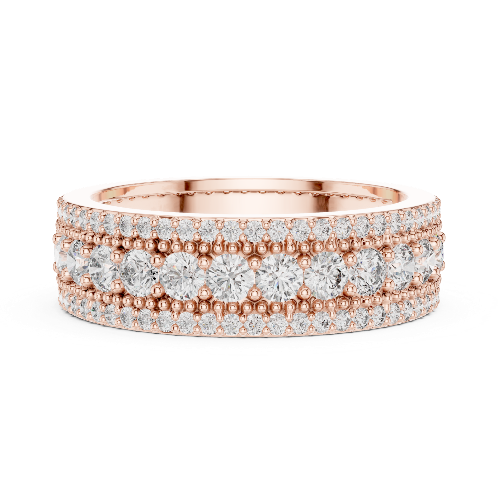 Gold Ring DDLR-224, Rose Gold, view 3