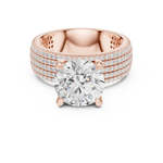 Gold Ring DDLR-1021, Rose Gold, view 4