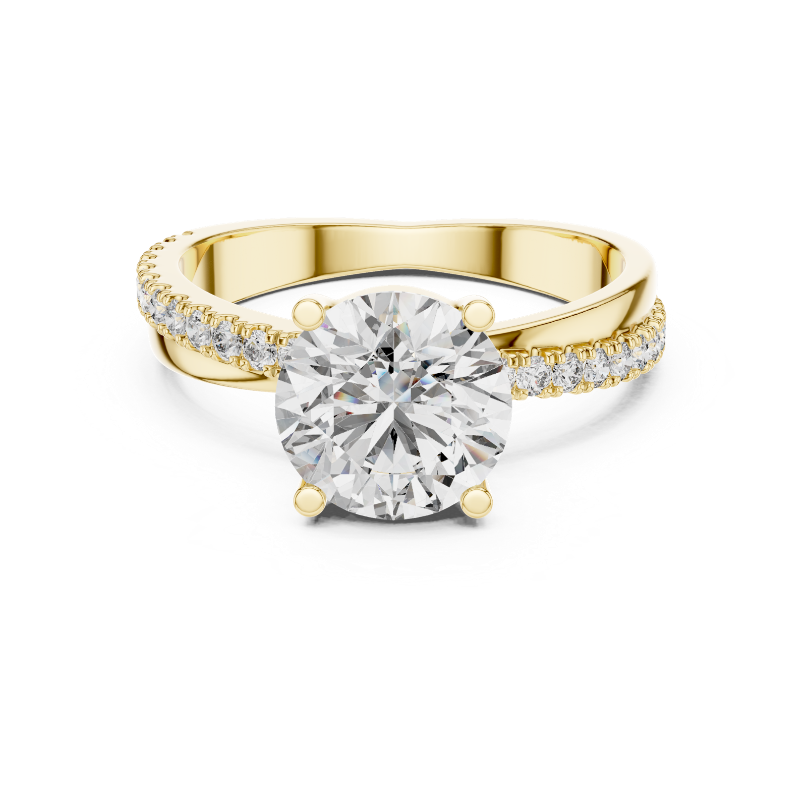Gold Ring L03-425, Yellow Gold, view 4