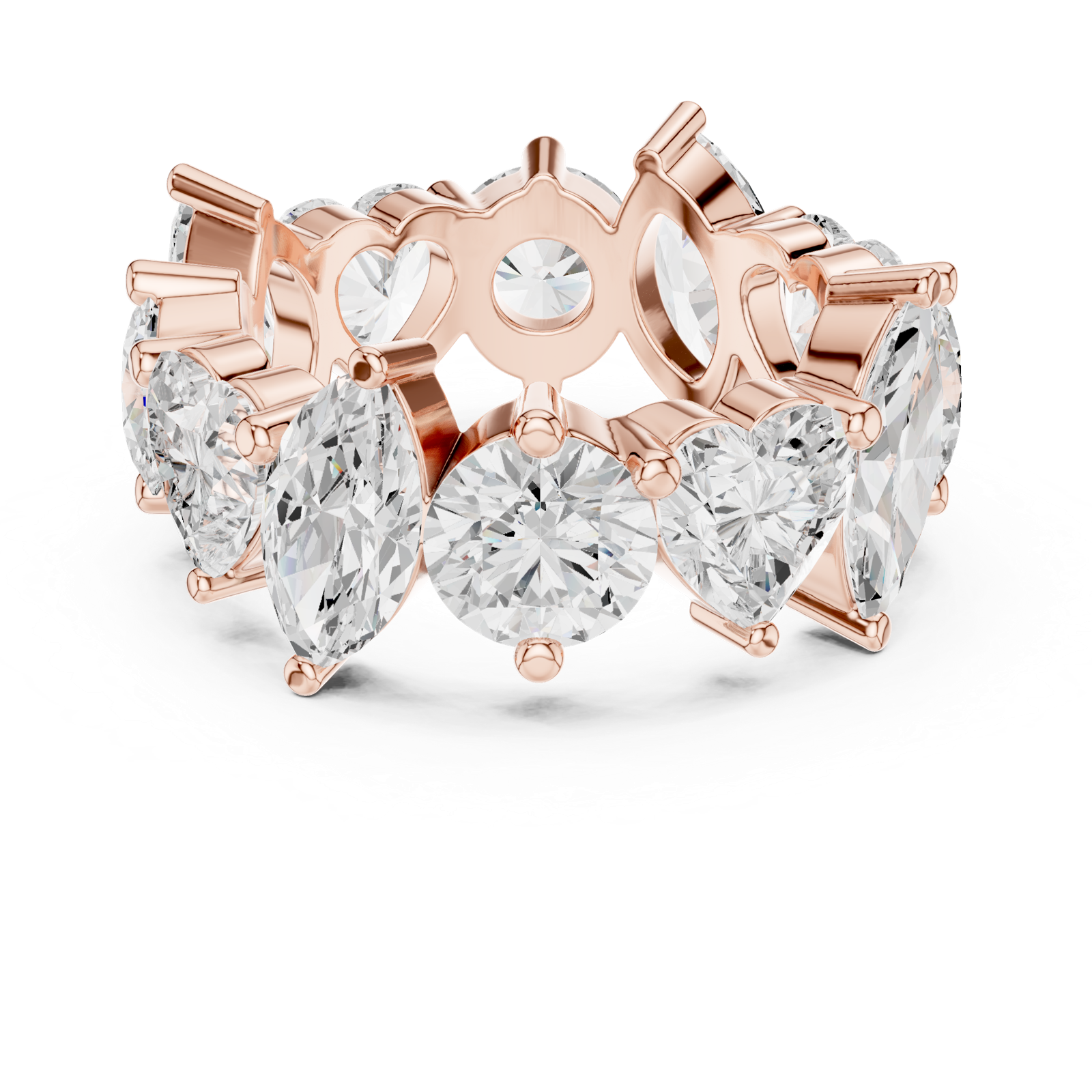 Gold Ring DDLR-420, Rose Gold, view 4