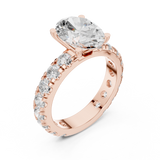 Gold Jewelry L35-63, Oval center stone, Rose Gold, view 2