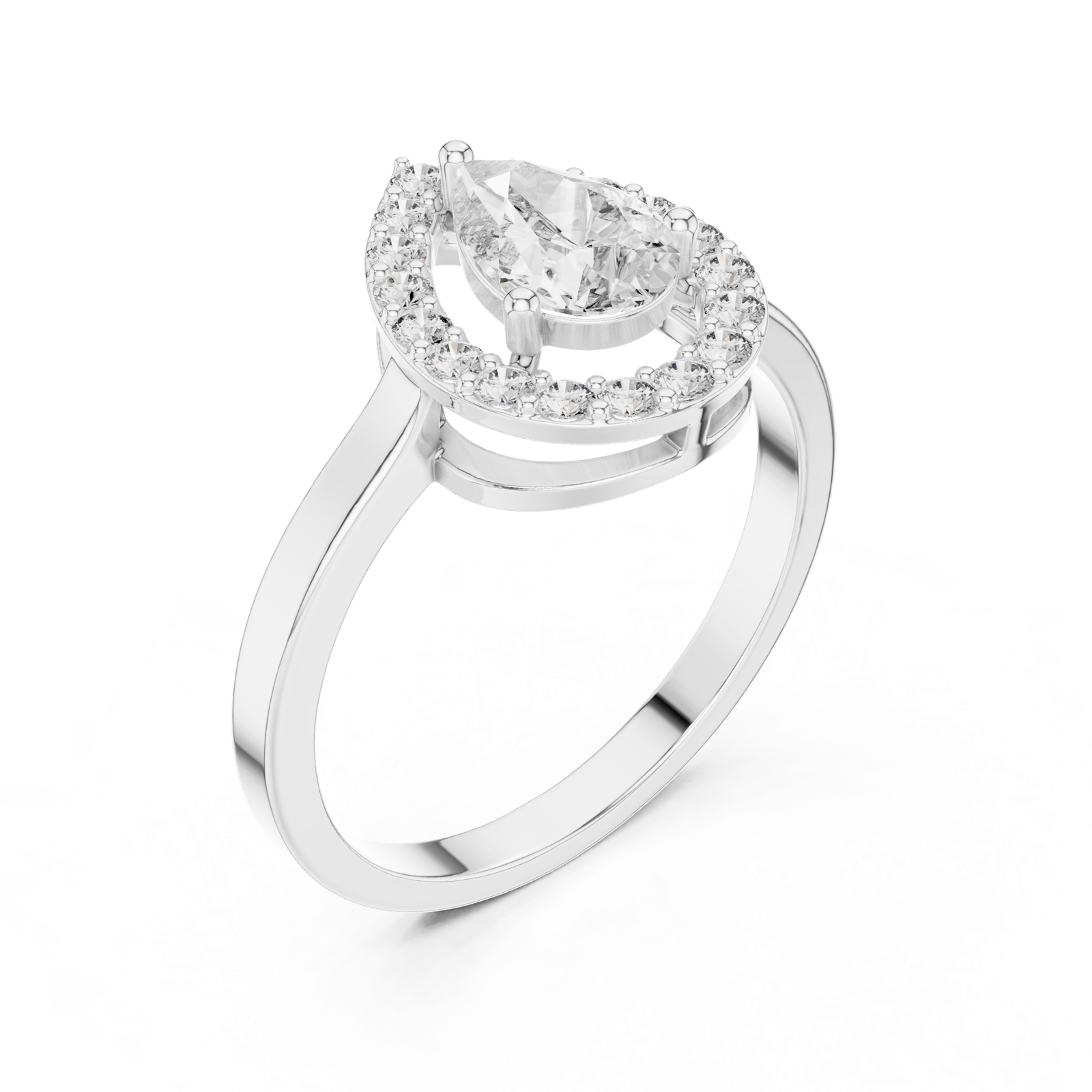 Gold Ring ALR-30, White Gold, view 2