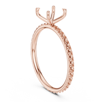 Gold Jewelry L36-15, Princess center stone, Rose Gold, view 1