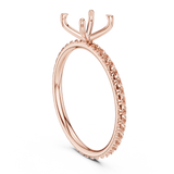 Gold Jewelry L36-15, Princess center stone, Rose Gold, view 1