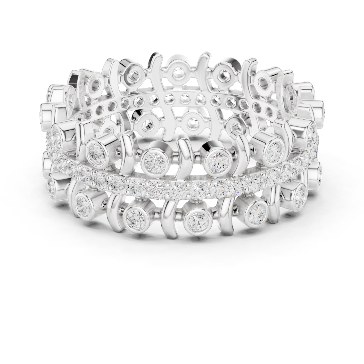 Gold Ring R43, White Gold
