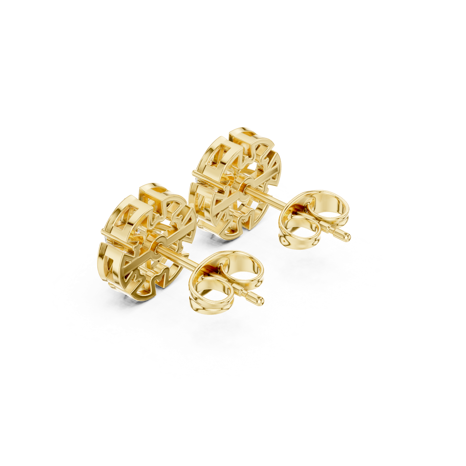 Gold Earrings AVBER, Yellow Gold, view 2