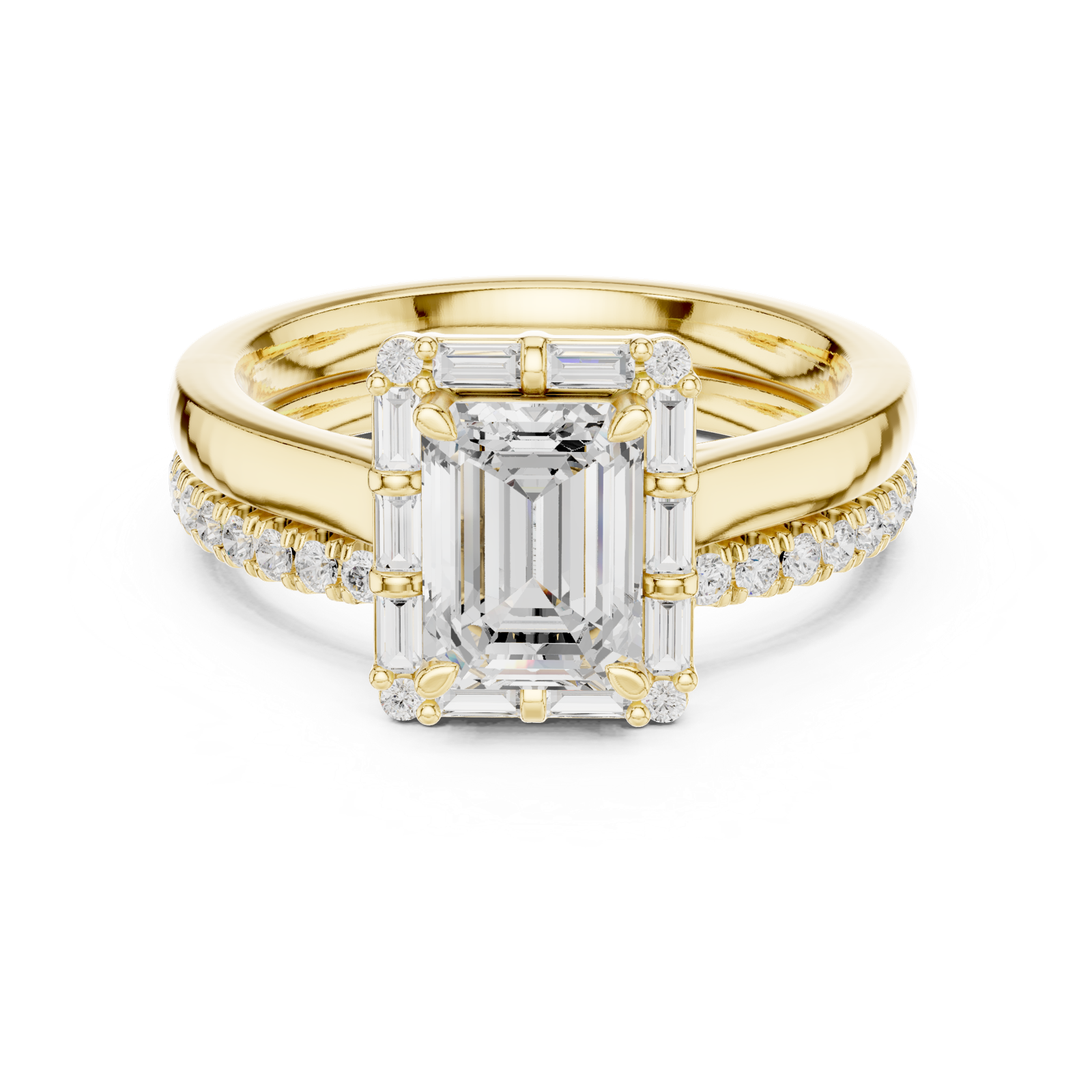 Gold Ring DDLR-303, Yellow Gold, view 4