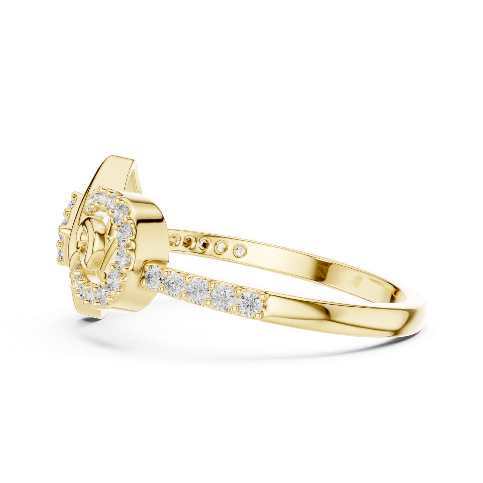 Gold Ring LR-01 (61), Yellow Gold, view 3