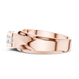14K Solid Gold Lab Diamond Solitaire Ring, Rose Gold, view 3