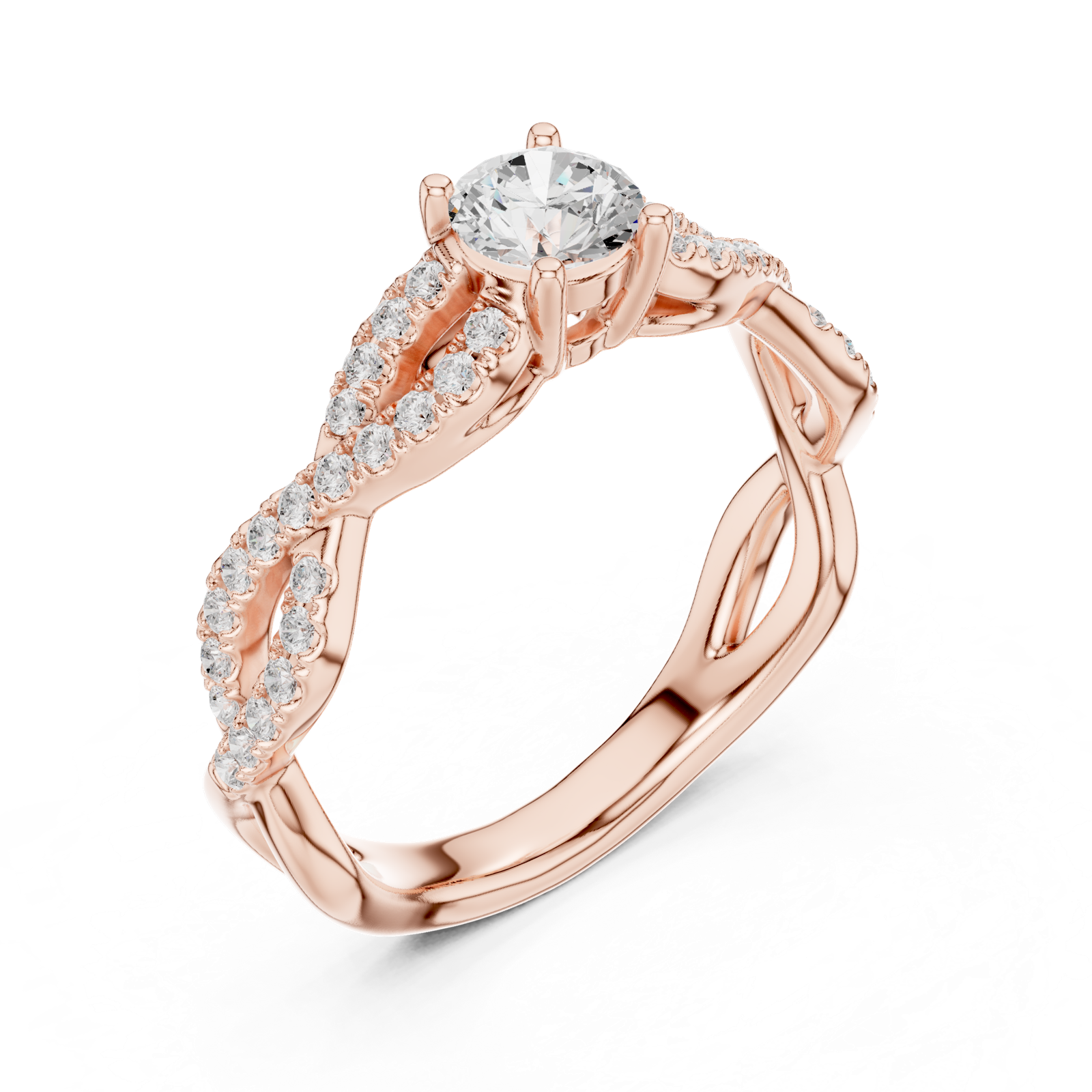 Gold Ring LR-0316, Rose Gold, view 2