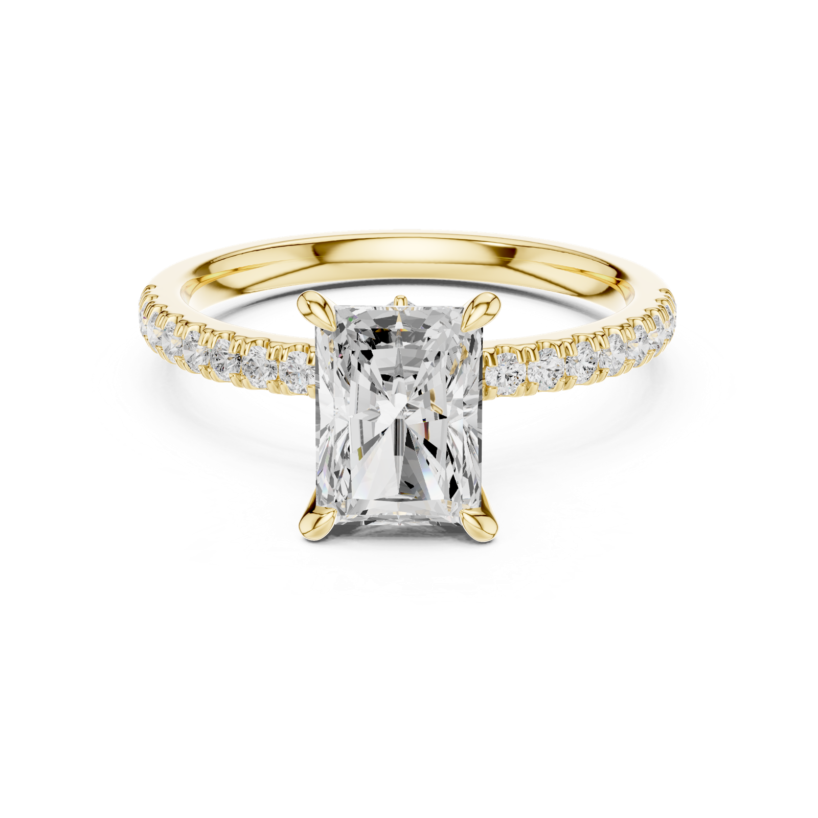 Gold Ring DDLR-1015, Yellow Gold, view 4