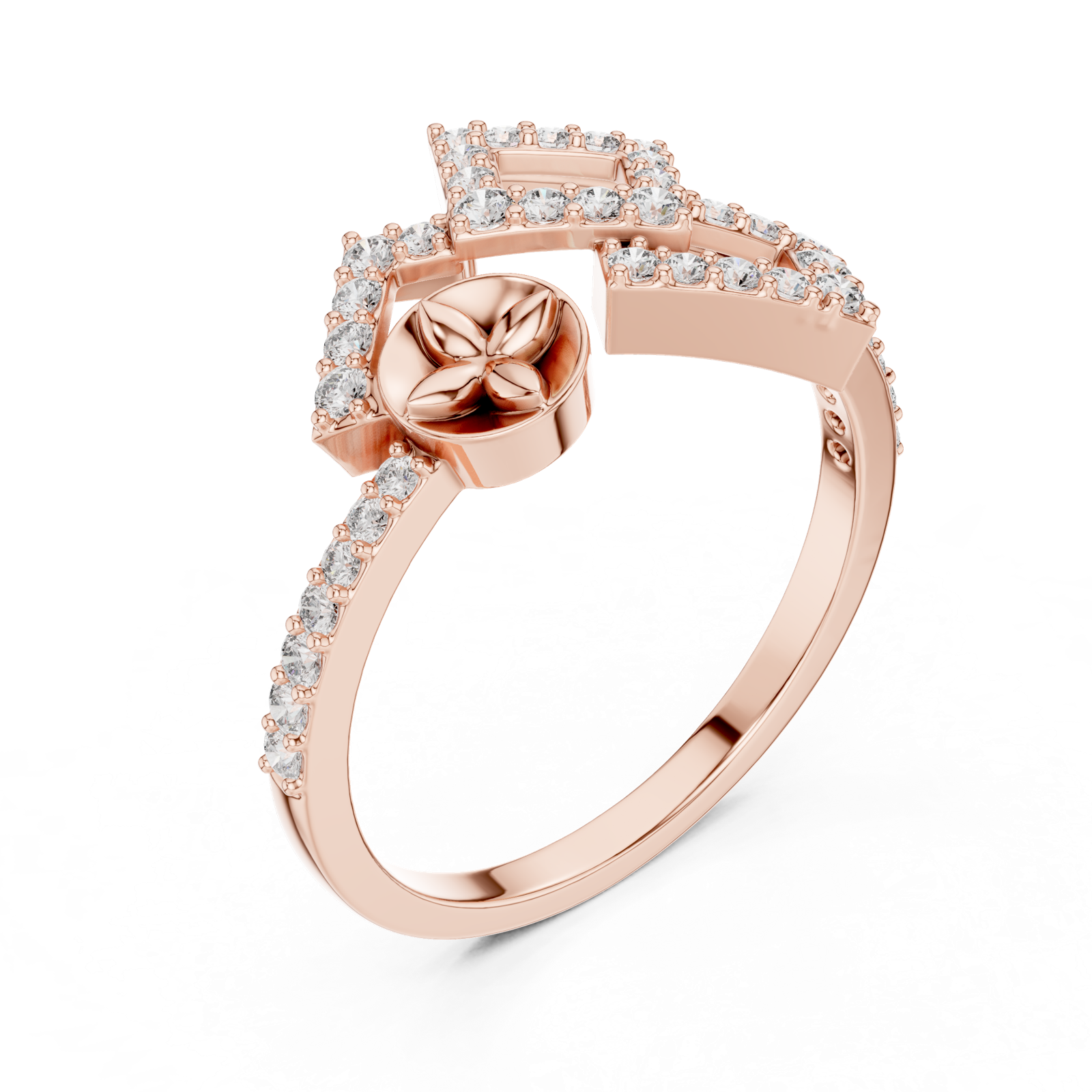 Gold Ring LR-01 (58), Rose Gold, view 2
