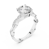 Gold Ring DDLR-816, White Gold, view 2