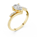 Gold Ring HLR-255, Yellow Gold, view 2