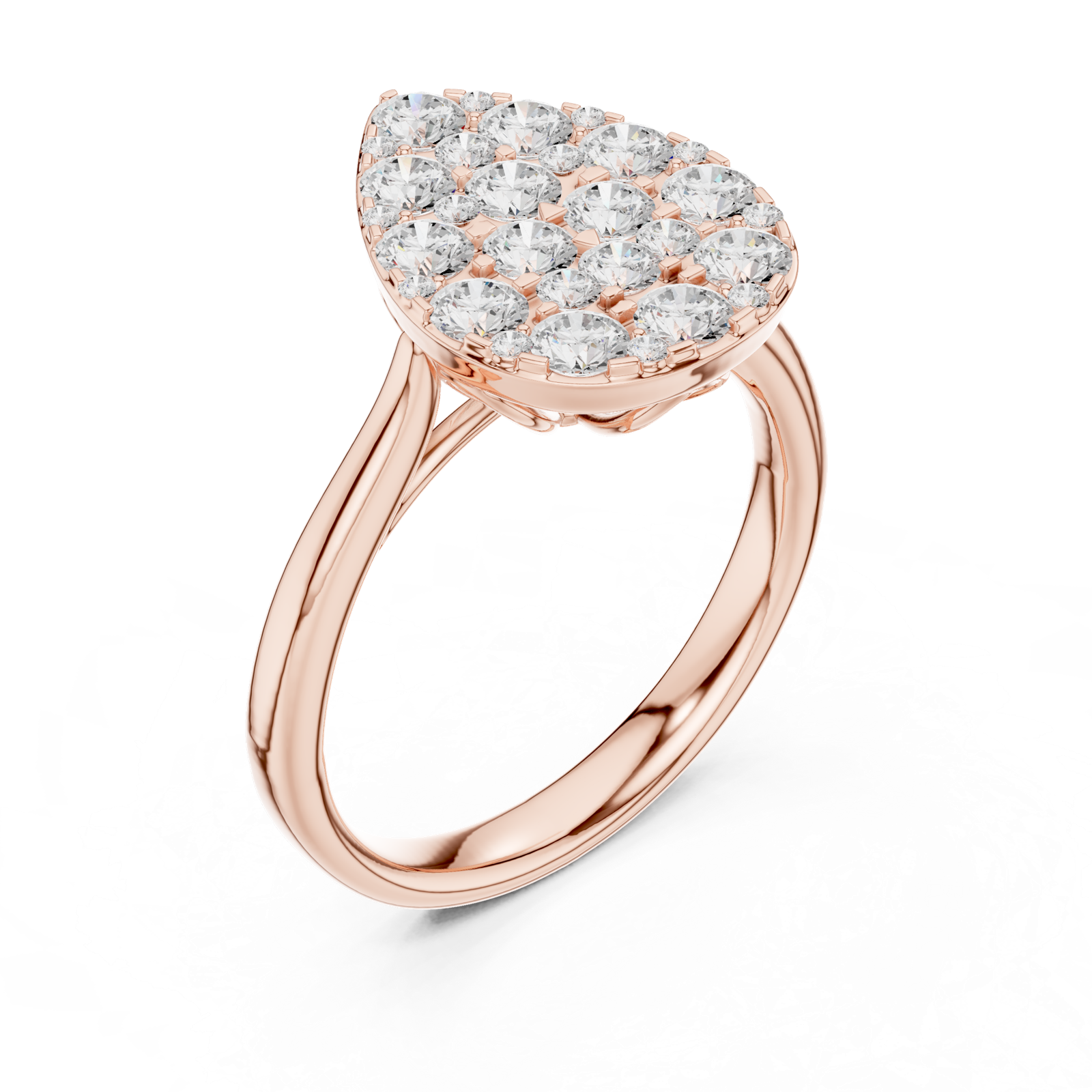 Gold Ring DDLR-784, Rose Gold, view 2