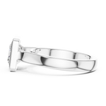 Gold Jewelry L36-3, Princess center stone, White Gold, view 3