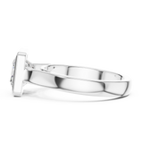 Gold Jewelry L36-3, Princess center stone, White Gold, view 3