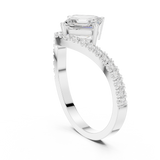 Gold Ring DDLR-1114, White Gold, view 1