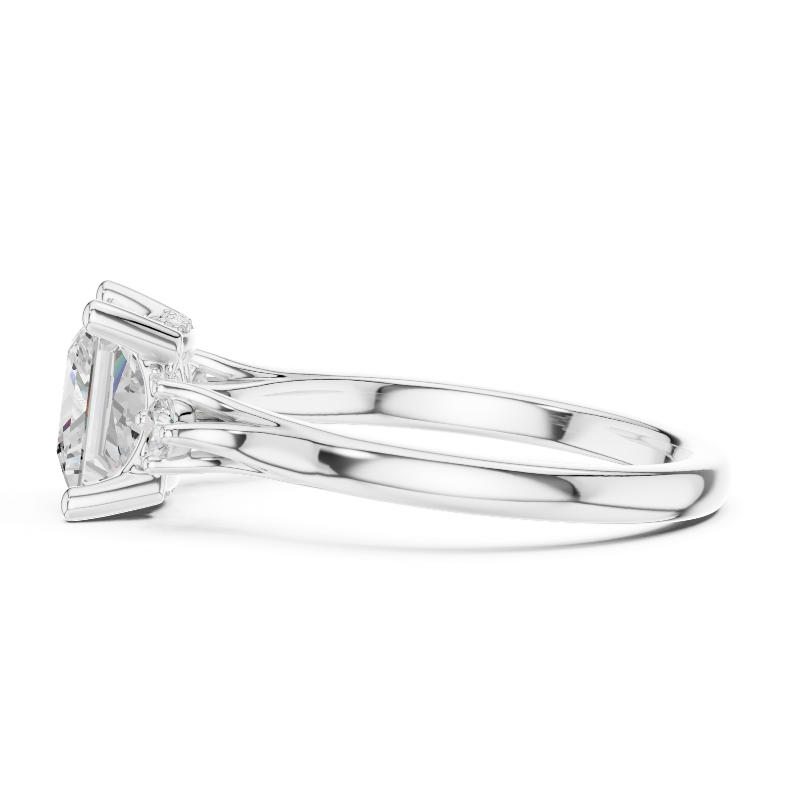 Gold Ring DDLR-973, White Gold, view 3