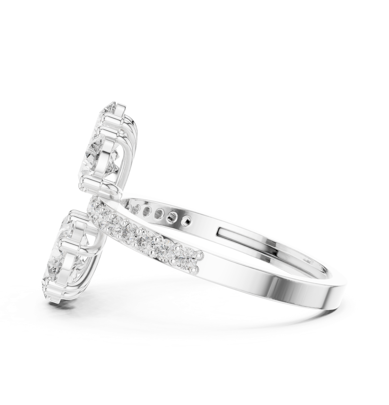 Gold Ring ALR-71, White Gold, view 3