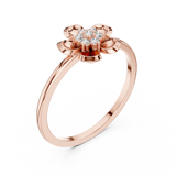Gold Ring DR-6259, Rose Gold, view 2