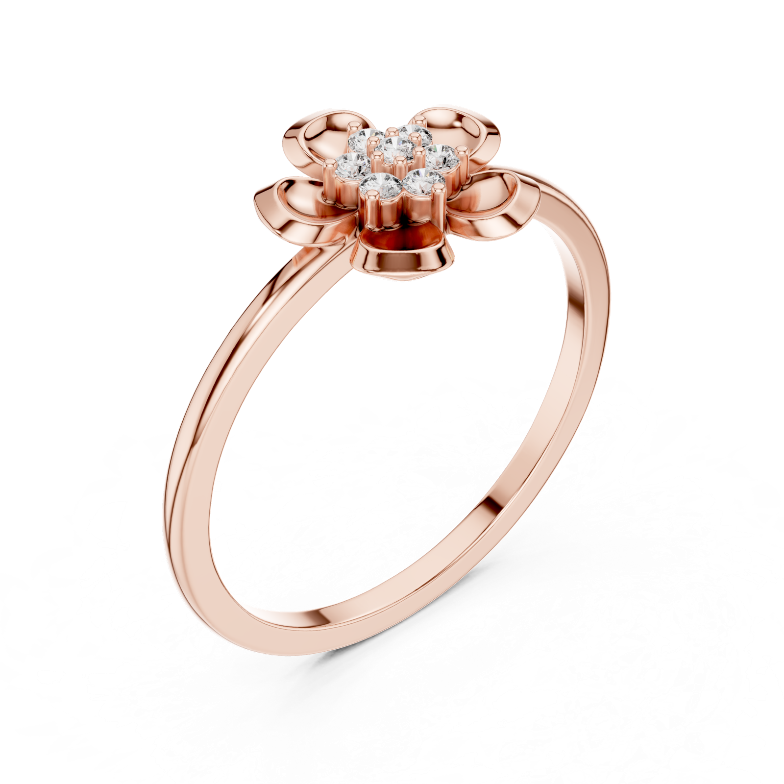 Gold Ring DR-6259, Rose Gold, view 2
