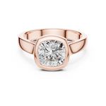 Gold Jewelry L36-3, Cushion center stone, Rose Gold, view 4