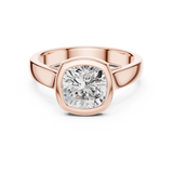 Gold Jewelry L36-3, Cushion center stone, Rose Gold, view 4