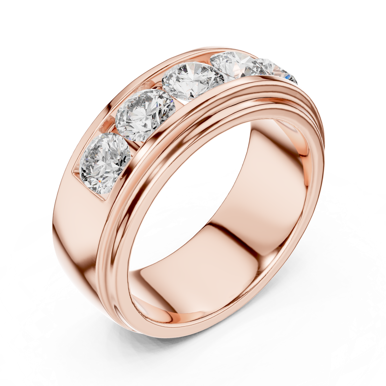 Gold Ring L03-1176, Rose Gold, view 2