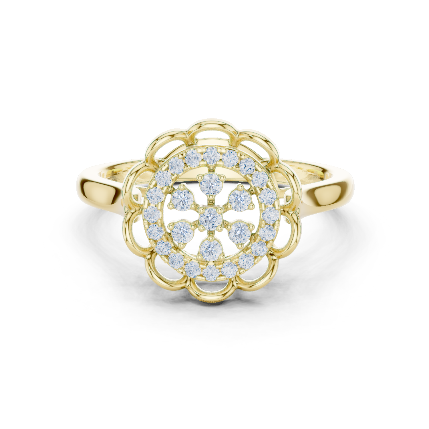 Gold Ring DDLR-786, Yellow Gold