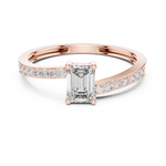 Gold Ring ALR-137, Rose Gold, view 4