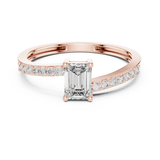 Gold Ring ALR-137, Rose Gold, view 4