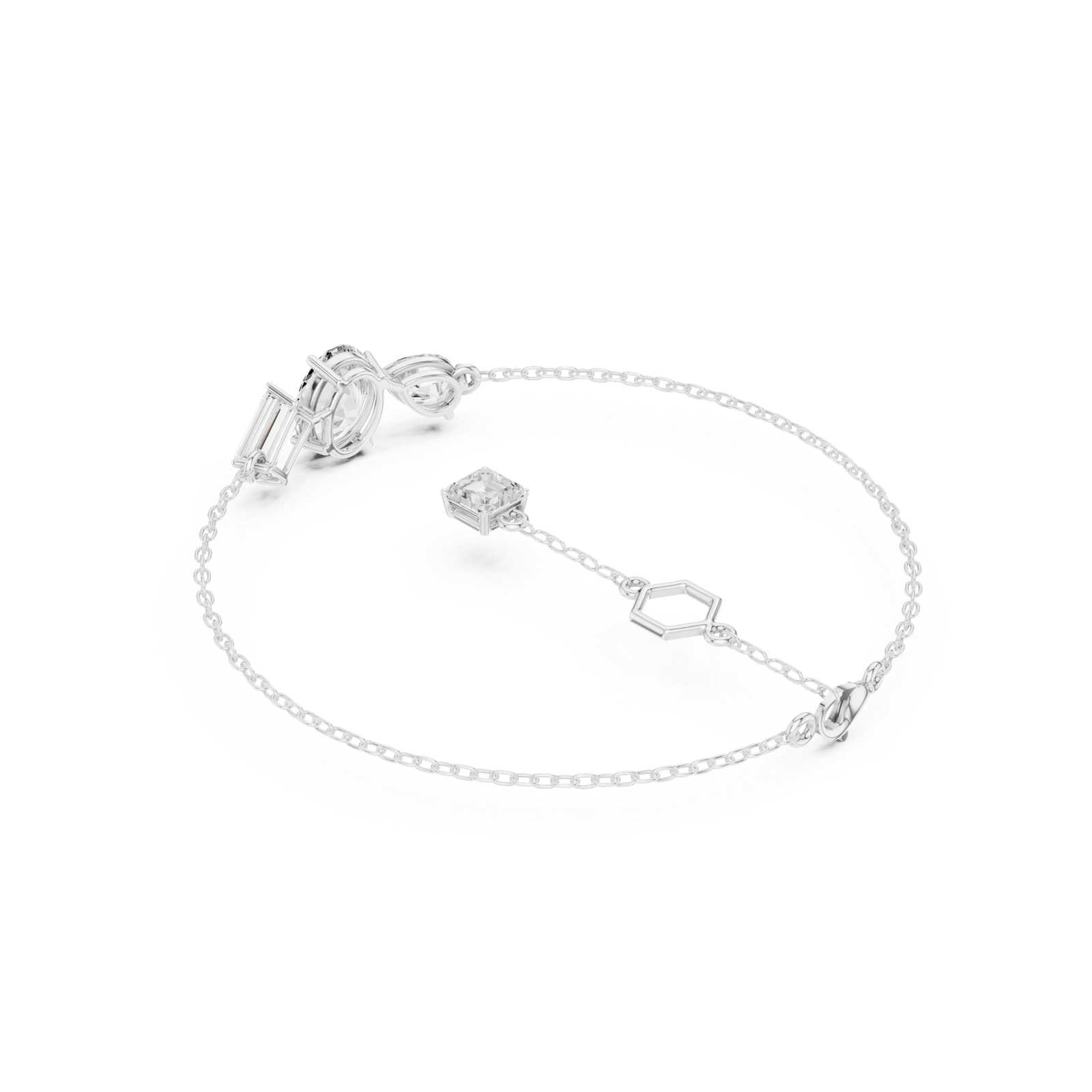 Gold Bracelet SBWB (26), White Gold, view 2