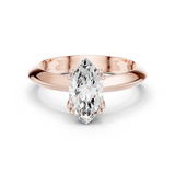 Gold Jewelry L36-8, Marquise center stone, Rose Gold