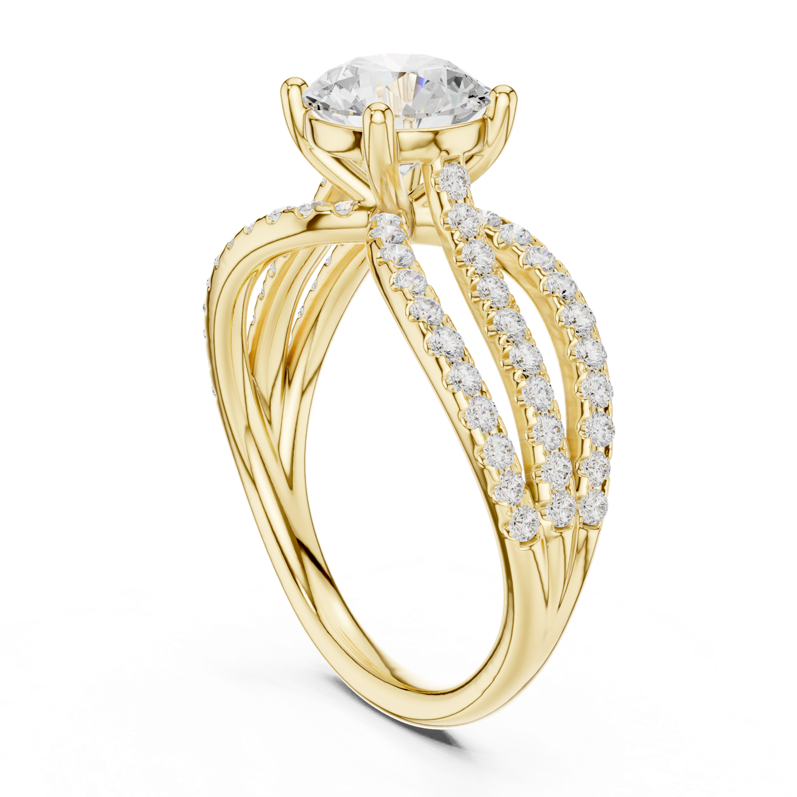 Gold Ring DDLR-676, Yellow Gold, view 1