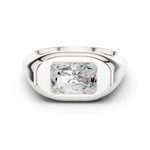 Gold Jewelry L36-4, Radiant center stone, White Gold