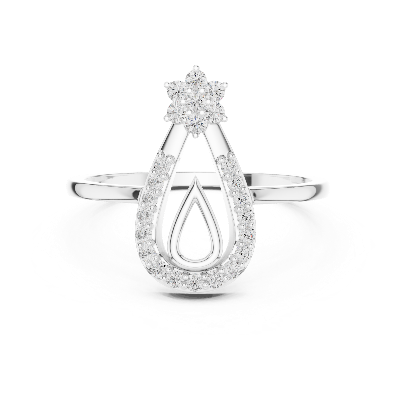 Gold Ring DR-6260, White Gold