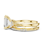 Gold Ring DDLR-299, Emerald center stone, Yellow Gold, view 3