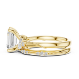 Gold Ring DDLR-299, Emerald center stone, Yellow Gold, view 3