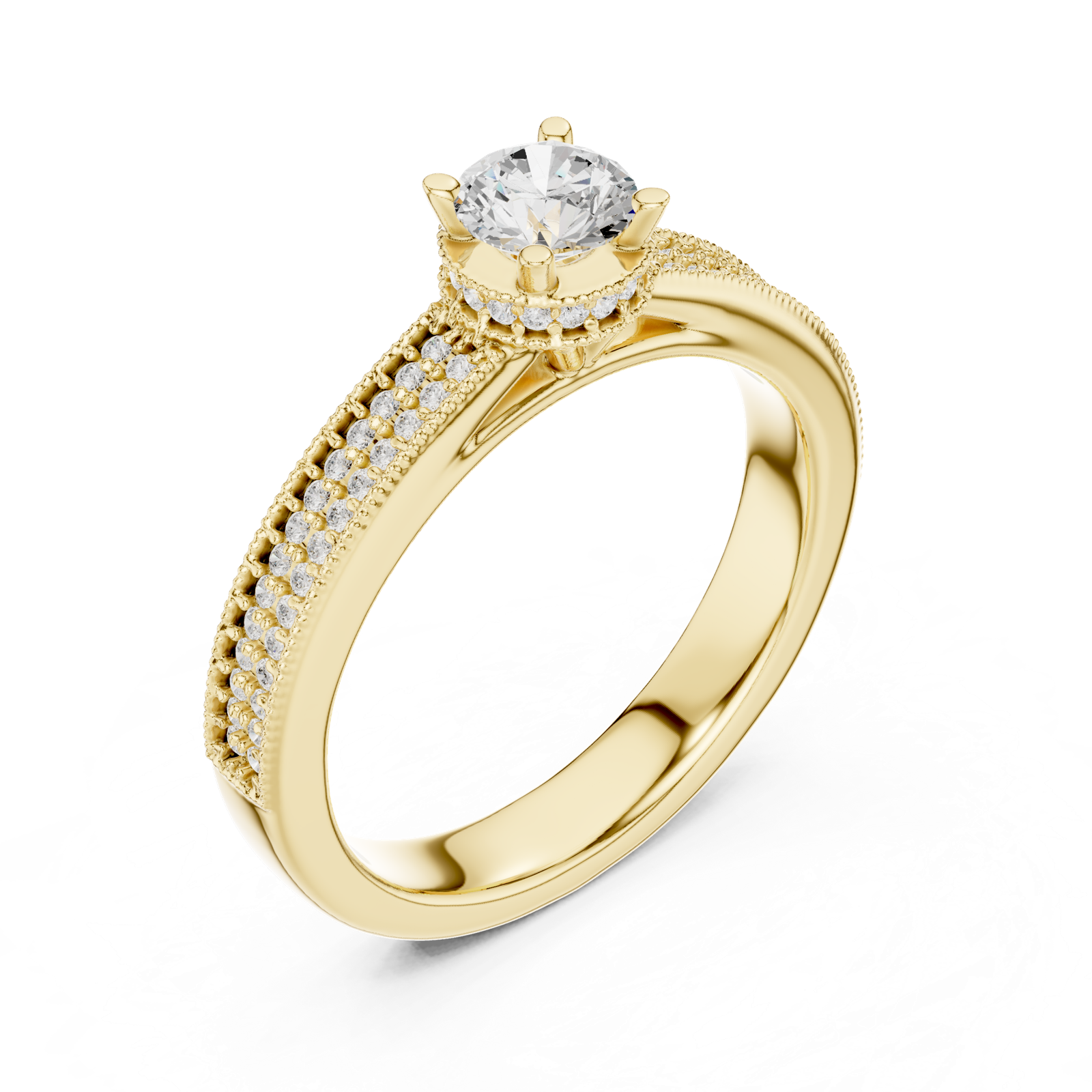 Gold Ring LR-0321, Yellow Gold, view 2